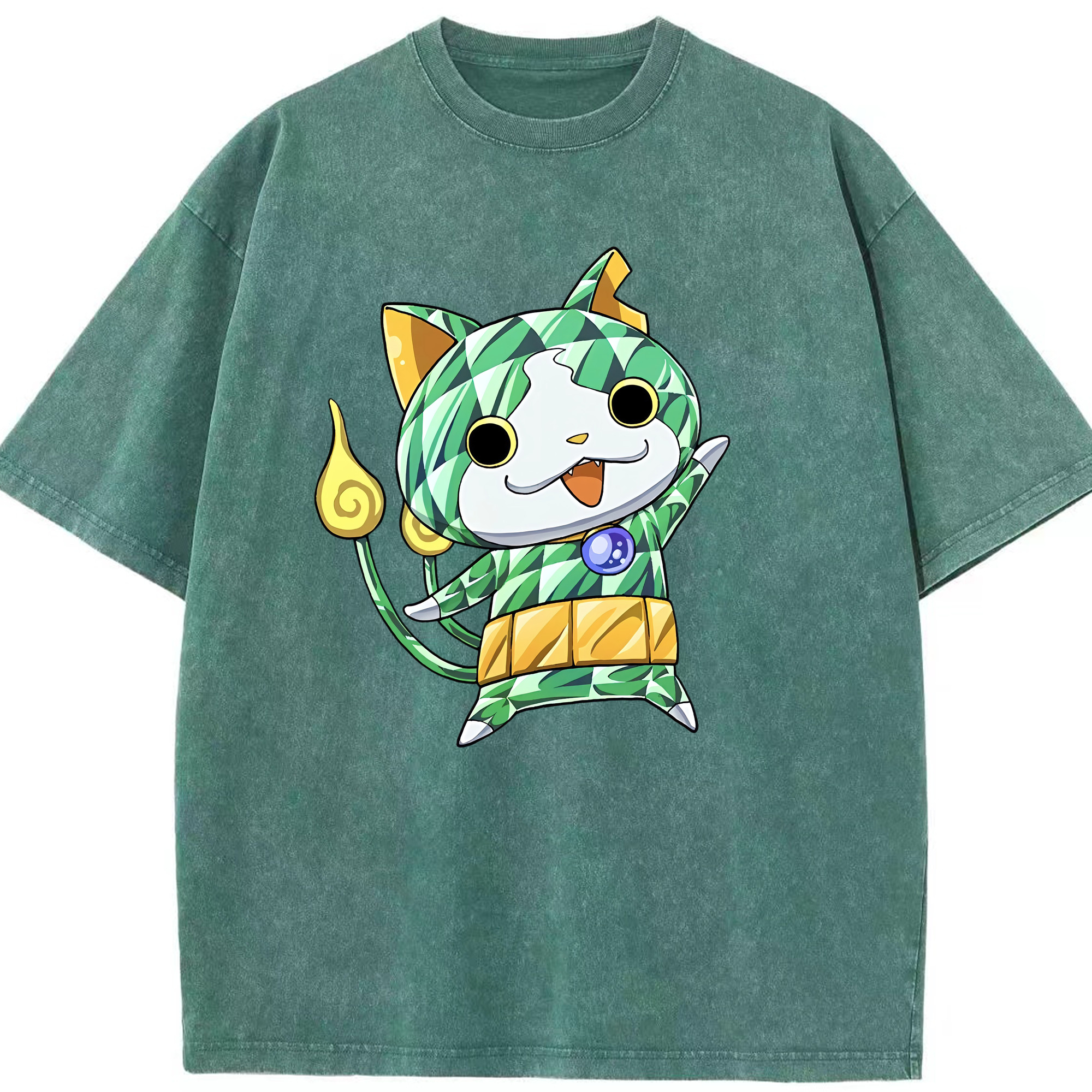 （画像用） 妖怪ウォッチ Yo-kai Watch 綿100% ヴィンテージ風 半袖Tシャツ（フロントプリント）